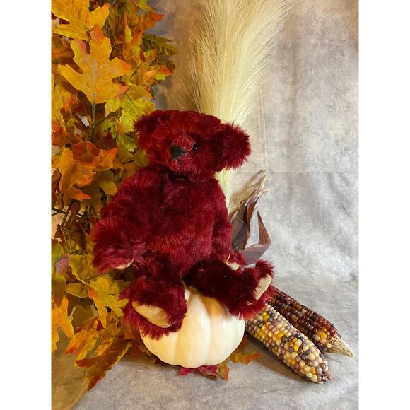 Artist Teddy Bear: Red Wine Mohair Holly Beary, 8" OOAK - Picture 6 of 8